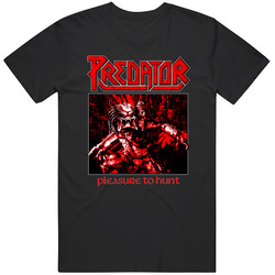 Predator Pleasure to Hunt Kreator Pleasure to Kill Mashup T Shirt Heavy Metal Movie Cotton Classic T Shirt
