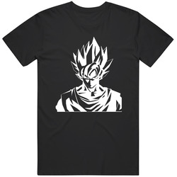 Goku Cartoon T Shirt Men's Black  Cotton Classic T Shirt