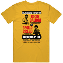 Rocky II, T-Shirt, Sylvester Stallone, Boxing, Movie, Apollo Creed Cotton Classic T Shirt