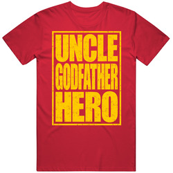 Uncle Godfather Hero 1 Merah Cotton Classic T Shirt