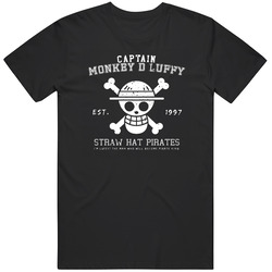 Monkey D Luffy Black Cotton Classic T Shirt