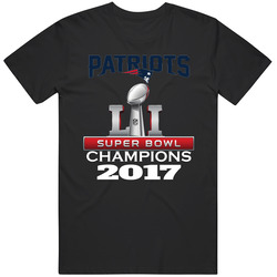 New England Patriots Super Bowl LI Champions T Shirt Black T Shirts Cotton Classic T Shirt