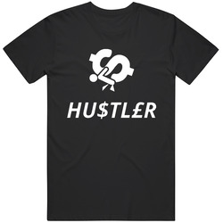 Hustler Logo Black Cotton Classic T Shirt