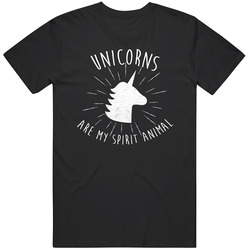 Unicorns_black Cotton Classic T Shirt