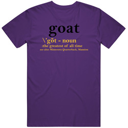 Sean Mannion Goat Definition Greatest Of All Time Quarterback Minnesota Football Fan Cotton Classic T Shirt