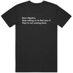 Dear Algebra Funny Mathematician Math Lover Math Teacher Gift Cotton Classic T Shirt