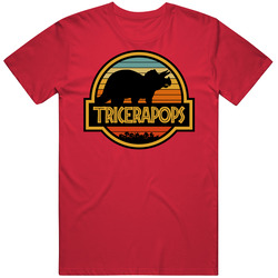 Tricerapops Fathers Day Dinosaur Red Cotton Classic T Shirt