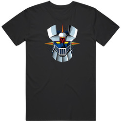 Mazinger Z Head Piece Anime Brand New Classic Black Cotton Classic T Shirt