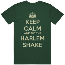 New Keep Calm And Do The Harlem Shake Forest Green Cotton Classic T Shirt