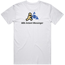 Aol Instant Messenger America Online Black Pig In  1 Cotton Classic T Shirt