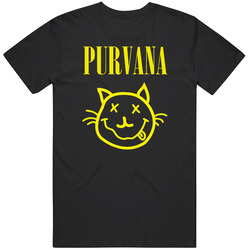 Nirvana Purvana cat T Shirt Men (black) Cotton Classic T Shirt