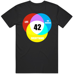 Hitch Hikers Guide To The Galaxy 42 Life The Universe Everything Vandiagram Cotton Classic T Shirt