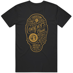 Coopers Classic American Whiskey Distressed Look Cotton Classic T Shirt