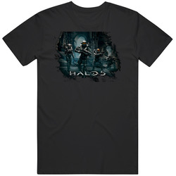 Halo 5 Guardians Video Game Action Black Cotton Classic T Shirt