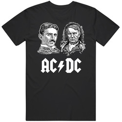 Ac Dc Blok Black Cotton Classic T Shirt