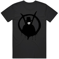 V FOR VENDETTA LOGO T SHIRT XSM-6XL GUY FAWKES MASK  ANONYMOUS SYMBOL V Cotton Classic T Shirt