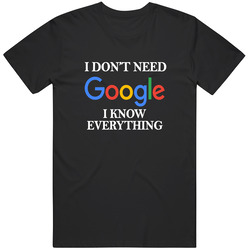 I Don't Need Google Cotton Classic T Shirt