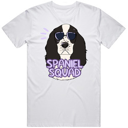 English Springer Spaniel Dog Breed T-shirt Cartoon Pet Tee Cotton Classic T Shirt