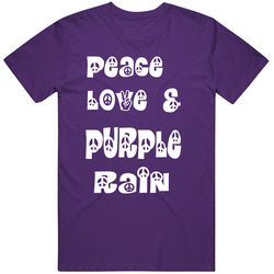 Prince T Shirt Purple Rain Sorrow and Pain Dove Laughing in the Rain Remembrance Graphic Tee Apparel Font Cotton Classic T Shirt