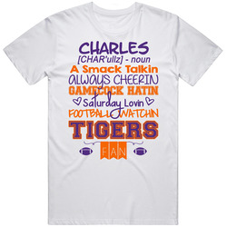 Charles Smack Talkin Clemson Cotton Classic T Shirt