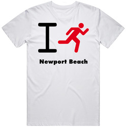 I Run Newport Beach Custom Cotton Classic T Shirt