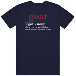 Deshaun Watson Goat Definition Greatest Of All Time Quarterback Houston Football Fan Cotton Classic T Shirt