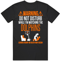 Miami Dolphins Warning Do Not Disturb Funny Football Apparel Cheap Cotton Classic T Shirt