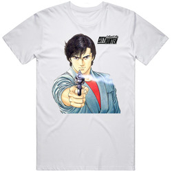 City Hunter White Cotton Classic T Shirt