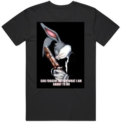 Bugs Bunny Prayer With Gun Cotton Classic T Shirt