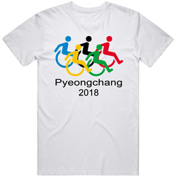 Paralympic Wheelchair Rings Pyeongchang 2018 Sports Fan Cotton Classic T Shirt