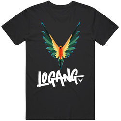 Maverick Bird Logang Logo Logan Paul Men's T-shirt Black From Us 100% Cotton Classic T Shirt