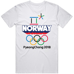 Norway Winter Olympics Pyeongchang 2018 3d Text Cotton Classic T Shirt