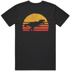 Retro Sun T-rex Silhouette T-shirt Vintage Dinosaur Tee Shirt Tyrannosaurus Rex Cotton Classic T Shirt