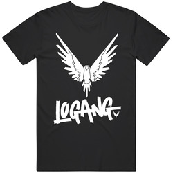 Maverick White Bird Logang Logo Logan Paul Black Men's T-shirt From Us 100% Cotton Cotton Classic T Shirt