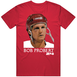 Bob Probert Legend Fighter Enforcer Detroit Hockey Bad Boy Heavyweight Fun Fan Cool Club Wear Cotton Classic T Shirt