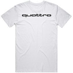 Audi Quattro Automobile Car Parts Cool Distressed Style Brand Logo Emblem Cotton Classic T Shirt