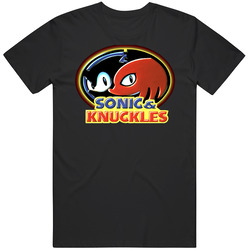 Sonic Shadow Knuckles Black Cotton Classic T Shirt