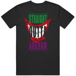 Straight Outta Arkham T Shirt Joker Villain Tee Cotton Classic T Shirt