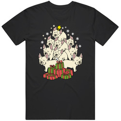 Funny French Bulldog 2 Xmas Tree Christmas   Tee Cotton Classic T Shirt