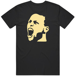 Face Art Design Man's  Black Cotton Classic T Shirt