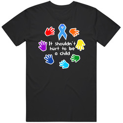 Child Abuse Prevention Stop Child Abuse Graphic Cotton Classic T Shirt