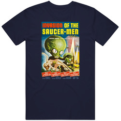 Invasion of the Saucer Men, T-Shirt, Retro, Movie, Alien, Science Fiction, 50's,  Cotton Classic T Shirt