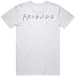 Friends Show White Logo Cotton Classic T Shirt