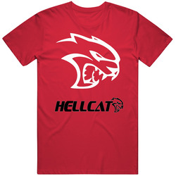 Dodge Hell Cat Srt Hemi Logo Red Cotton Classic T Shirt