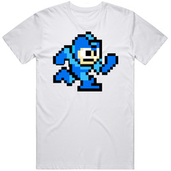 Mega Man 8Bit Running  Cotton Classic T Shirt
