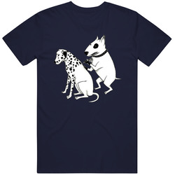 Dalmatian Dog Tattoo Navy Cotton Classic T Shirt