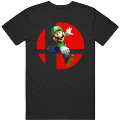 Super Smash Brothers Video Game Character Luigi Fan Cotton Classic T Shirt