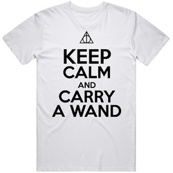 Keep Calm And Carry A Wand Magic Cotton Classic T Shirt
