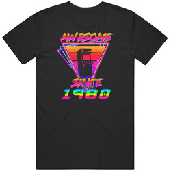 Awesome Triangle Arcade 1980 Cotton Classic T Shirt