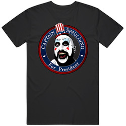 Tee T-Shirt Captain Spaulding Zombie Corpses The Devil's For President Black Size S - 6XL Cotton Classic T Shirt